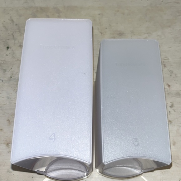 Tupperware Shelfsmart Slim containers with hazelnut seal top | size #4 & #3 - Picture 4 of 4